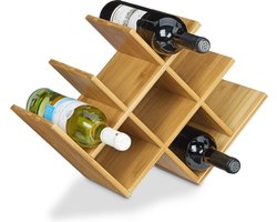 Wijnrek - voor 8 flessen - bamboe
