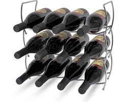 Wijnrek - Wijnopslag - Flessenrek - RVS - Zilver