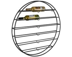 Wijnrek - Wijnrek Metaal - Industrieel Wijnrek - Luxe Wijnrek - Wijn Wandrek - Wijnrek Muur - 100 cm breed