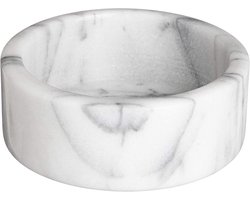Wijnstandaard - Fleshouder - Wijn Presenteren - Handgemaakt Marmer - 12.7 cm Diameter - Wit