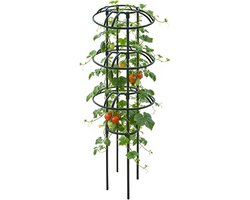 Wijnstok Obelisk - Klimrek Tuin - Planten Ondersteunen - Roestvrij en Hittebestendig - 90 cm - Rood