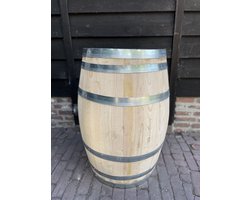Wijnvat / Regenton 110 Liter Kastanjehout - Deksel Vast