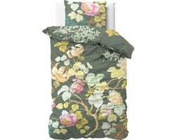 Wild Chanda Dekbedovertrek - 140x200/220 + 1 kussensloop 60x70 - Olijf Groen - Eenpersoons