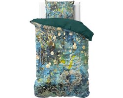 Wild Dekbedovertrek Katoen-Satijn Ocean Drops Blue Eenpersoons persoons 140 x 200/220 cm - Super Zacht