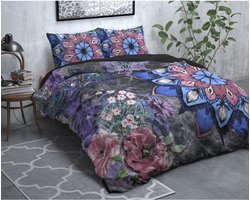 Wild Flanel Ambrosa - Dekbedovertrekset - Tweepersoons - 200x200/220 + 2 kussenslopen 60x70 - Antraciet