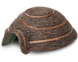 Wildlife World Egelhuis Iglo - Bruin - 53 x 59 x 22 cm