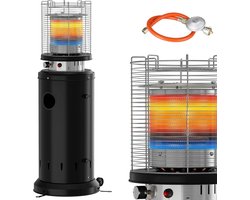 Wildor® Terrasverwarmer - Buiten - Gaskachel - Keramische Warmte - Garage Verwarming - Zwart