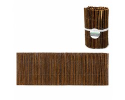 Wilgen Borderrand 20 x 100 cm – Flexibele Tuinborder van Natuurlijk Wilgenhout – Rollborder voor Bloembed, Gazon & Tuinpad – Decoratieve Perkafboording / Tuinafscheiding – Bruin