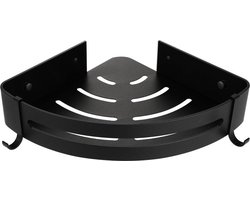 WillieJan Bad Doucherekje 41602 – Hoekbevestiging – Aluminium – Zwart