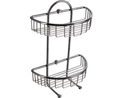 WillieJan Bad Doucherekje KD-5121 – 2 niveaus’s – Wandbevestiging – Hoogwaardig Messing – Verchroomd
