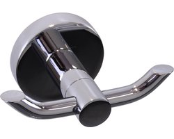 WillieJan Handdoekhaak Kledinghaak 86040000 – 1 Grote dubbele Haak – Verchroomd Messing