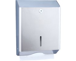 WillieJan papieren handdoekjes dispenser – RVS – Satijn afwerking – voor 600 handdoekjes