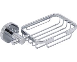 WillieJan Zeepbakje 8611 – Messing verchroomd – Muurbevestiging – Rechthoekig – Je stukje zeep netjes en onder handbereik opgeborgen