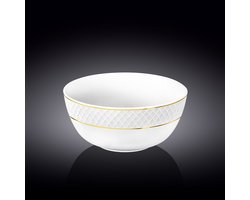 Wilmax England Schaal, Wit Porselein met Gouden rand 16 cm