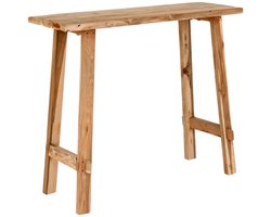 Wilson | bank | groen | stof | 200x90x85 cm | sidetable | haltafel | wandtafel | sidetable industrieel | tafeltje | Wood Selections