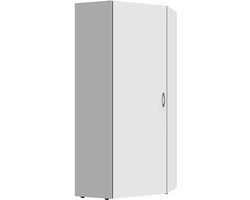 Wimex multi-room concept hoekelement wit houtmateriaal 80x80x185 cm
