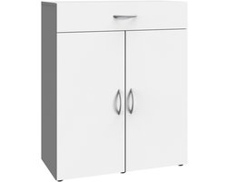 Wimex Multiraumkonzept Kommode Holzwerkstoff 2 Türen Weiß foliert 40x80x98 cm