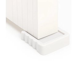 Winddichte Deurstopper – Veiligheidswig van Duurzaam Kunststof met Antislip Rubberen Basis - Wit