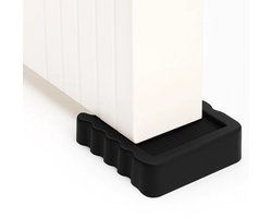 Winddichte Deurstopper – Veiligheidswig van Duurzaam Kunststof met Antislip Rubberen Basis - Zwart