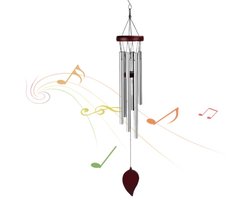 Windgong - tuinmuziek windgong - 60 * 8,5 cm - 6 aluminium buisvormige windgong - woondecoratie ornamenten - hangers - windgong decoraties - buiten windgong - metalen windgong - geschikt voor huis, tuin, veranda