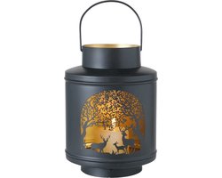 windlicht zwart rendier