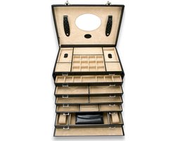 Windrose - 70040/45 - Sieradendoos - Merino 4 - zwart