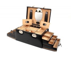 Windrose Merino sieradendoos zwart