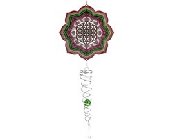 Windspinner, Spin Art, Flower Of Life Artist Crystal Tail, ACTFOL, totale lengte 60cm