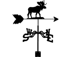 Windvaan Ornament - Windrichting Indicator - Tuin Decoratie - Europees Stijl Ontwerp - 50x35cm - Koper