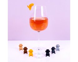 Winkee Kat glasmarkeerders (set van 8)