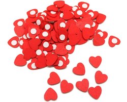 Winkrs Rode houten hartjes stickers 100 stuks | Bruiloft decoratie, scrapbooking, Valentijn, liefde