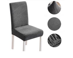 Winkrs® Stoelhoes Donker Grijs - Eetkamer Stoelhoezen met stretch - Stoelen vernieuwen