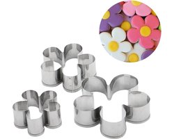Winkrs Uitsteekvorm voor Koekjes deeg, Marsepein, fondant: set van 3 bloemen vormen, bakken, koekvorm Cookie Cutter