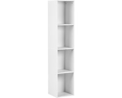 WINNIPEG - Boekenkast 4 planken - Wit - Vezelplaat