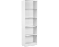 WINNIPEG - Boekenkast 5 planken - Wit - Vezelplaat
