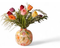 WinQ-Boeket Tulpen 60cm Multicolor-zijden bloemen-kunstbloemen-kunsttulpen