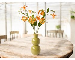 WinQ-Kunstbloem Gloriosa Oranje-3 takken-kunstbloemen
