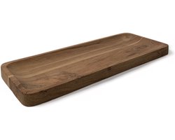 WinQ - Schaal Acaciahout 30x18x1,5cm - presenteerschaal - dienblad - schaal voor kaarsen - onderbord voor kaarsen en olielampen