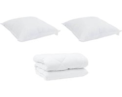 Winter Dekbed met kussen 3 st | Beddengoed Wit Microvezel