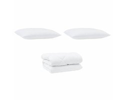 Winter Dekbed met kussen 3 st | Beddengoed Wit Microvezel