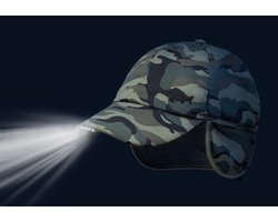 Winter Fleece Oorflappen Carp Cap LED Verlichting Gevoerde Viscap Jachtcap Wintercap Jacht Jachtpet