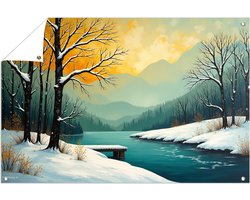 Winterbergmeer – buiten – tuinaccessoires – Tuinposter – 105x70 cm