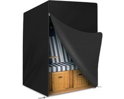 Winterbestendige 420D strandstoelhoes voor strandkorf - Waterdicht en UV-bescherming - Zwart