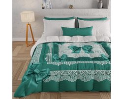 Winterdekbed voor tweepersoonsbed - Omkeerbaar Dekbed met Digitale Print en Effen Kleur