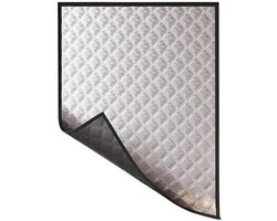 Wintergordijnen - Kouwerende gordijnen - Verduisterende gordijnen - Opvouwbaar - Koel in de zomer, warm in de winter - Geschikt voor slaapkamers en woonkamers - Raamisolatiekit - 145 × 180 cm - Zilver