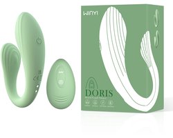 WINYI - Doris - partner vibrator - draagbaar - voor koppels - met afstandsbediening - remote control - oplaadbaar - waterdicht - matcha