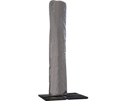 Winza Outdoor Covers - Basic - Parasolhoes - Beschermhoes voor Parasol - middenstok / vrije arm - Ø 300 cm - Waterdicht en Duurzaam PP Textiel - Grijs - 250x64 cm - 2 Jaar Garantie