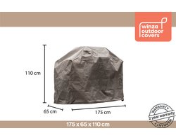Winza Outdoor Covers - Premium - beschermhoes BBQ 145 - Afmeting : 175x65x110 cm - BBQhoes - Waterdicht - 2 jaar garantie - Barbecue hoes