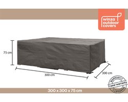 Winza Outdoor Covers - Premium - beschermhoes loungeset 300 cm - Afmeting : 300x300x75 cm - tuinmeubelhoes - loungesethoes - 2 jaar garantie