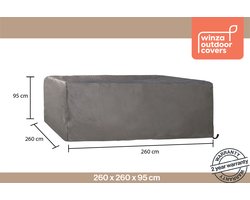 Winza Outdoor Covers - Premium - beschermhoes loungeset hoge dining - Afmeting : 260x260x95 cm - tuinsethoes - Loungesethoes - 2 jaar garantie